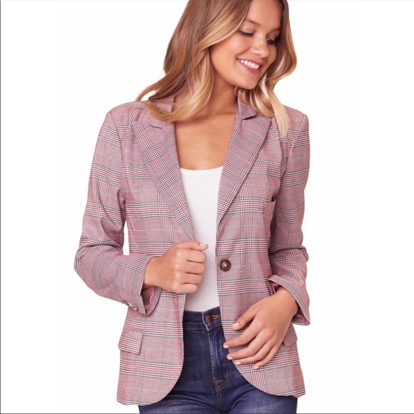 bb dakota plaid blazer
